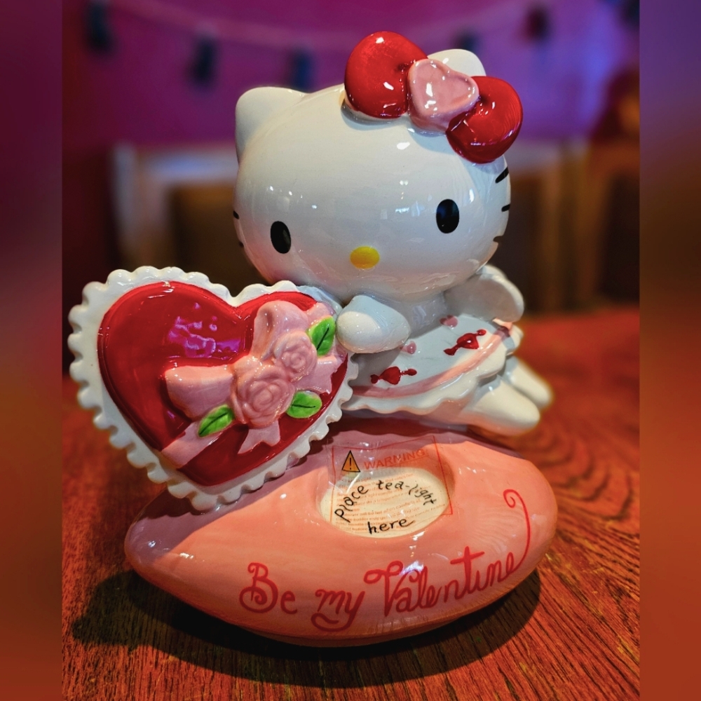 Blue Sky Hello Kitty Valentines Tea Light Figurine